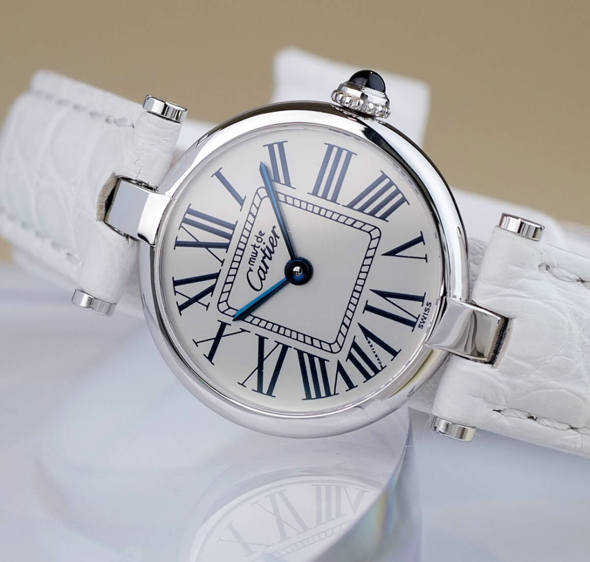 Cartier Vendome Louis Cartier Opaline Dial Roman Index SM