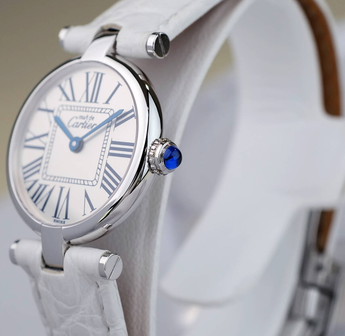 Cartier Vendome Louis Cartier Opaline Dial Roman Index SM
