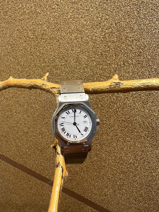 Santos Octagon Silver Automatic LM Date