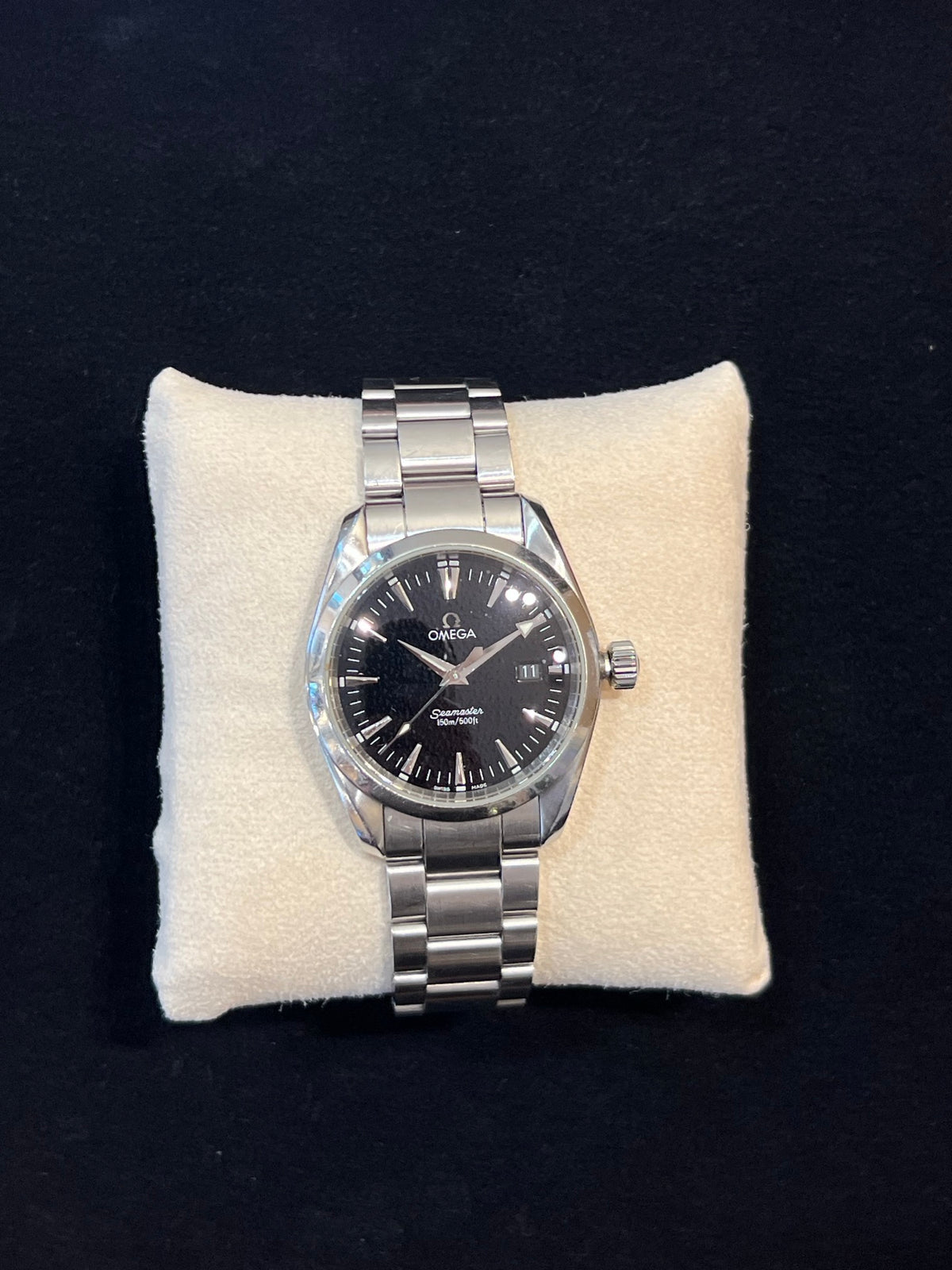 Omega Seamaster Aqua Terra Schwarz Dial Datum, Quarz, Stahlband, Foto 2 von 5