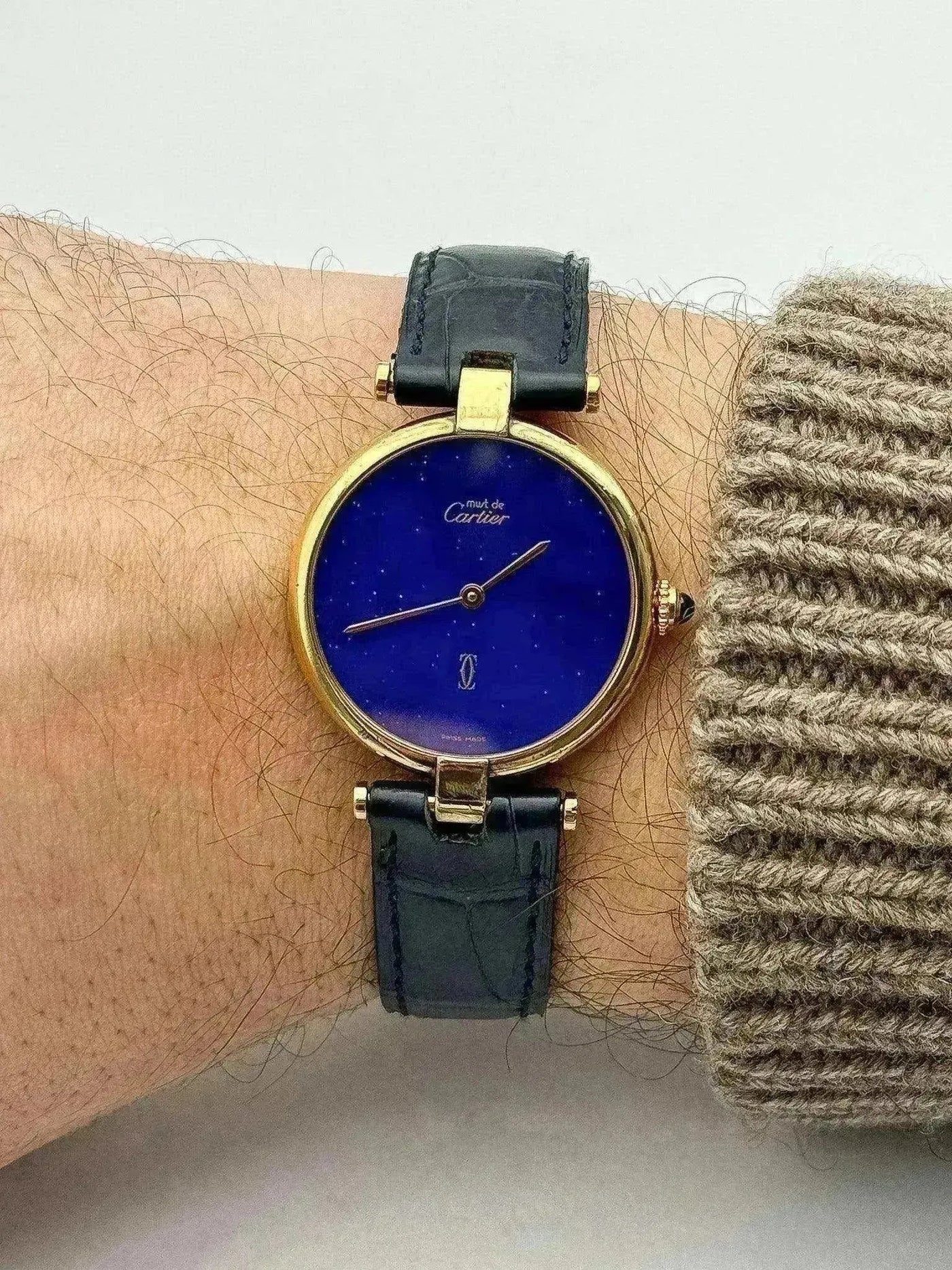 Cartier Must Vendome Blue Lapis Dial SM