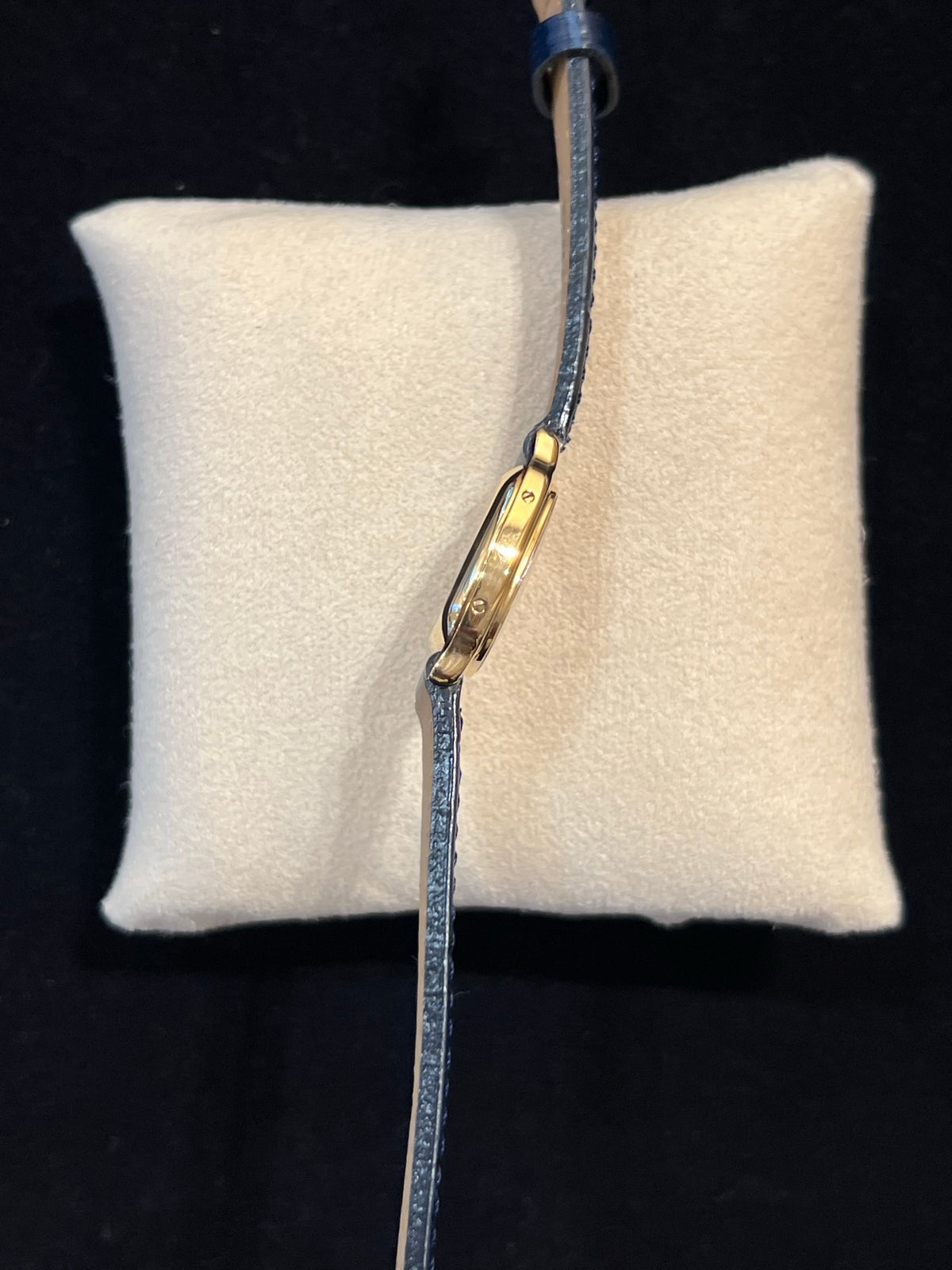 Cartier Must Kissenform Vermeil, Quarz, blaues Lederband, Foto 5 von 5