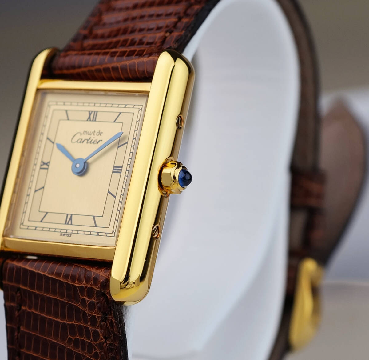 Cartier Must Tank Gold Roman Index SM