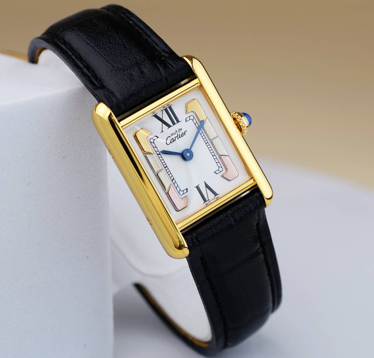 Cartier Must Tank Three Color Gold Roman Index SM