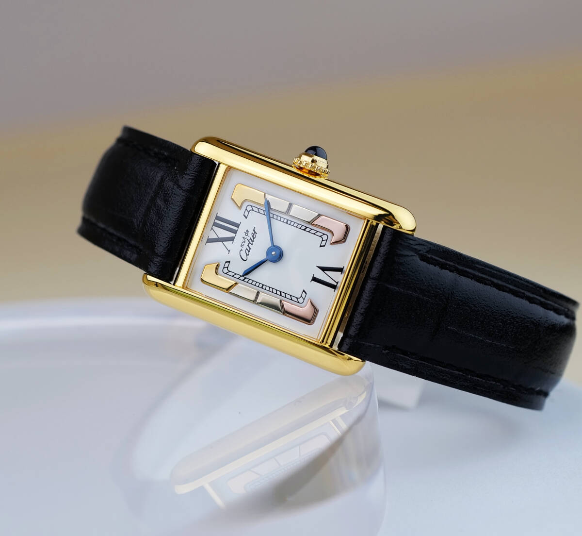 Cartier Must Tank Three Color Gold Roman Index SM