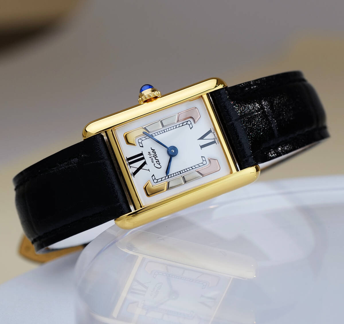 Cartier Must Tank Three Color Gold Roman Index SM