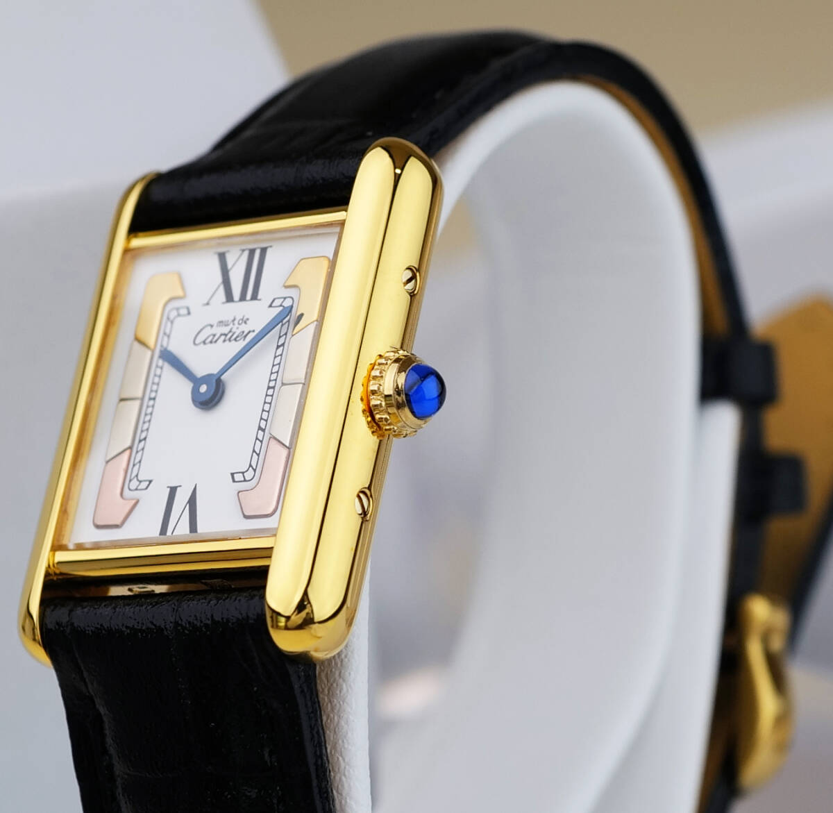 Cartier Must Tank Three Color Gold Roman Index SM