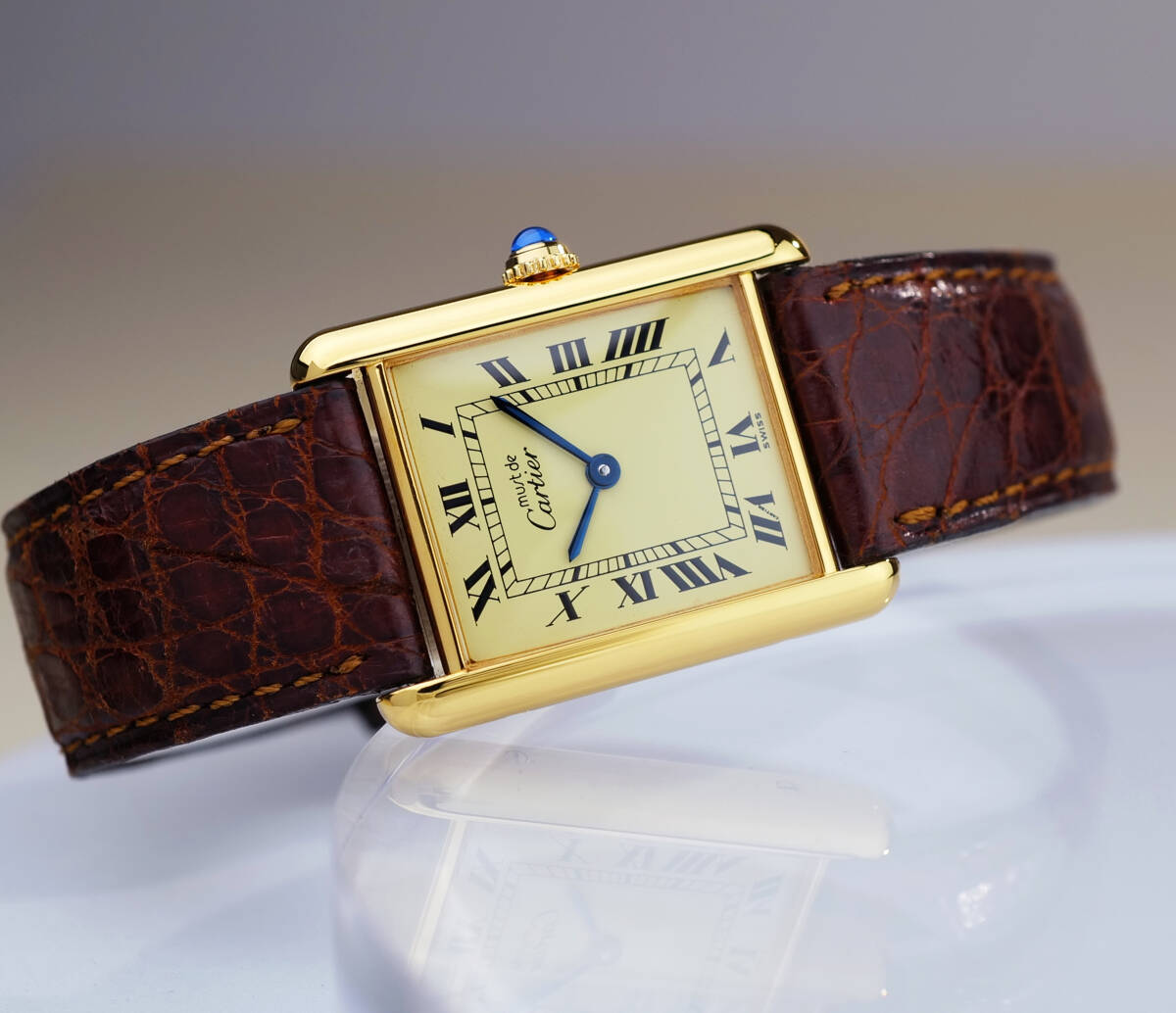 Cartier Must Tank Roman Ivory Index LM