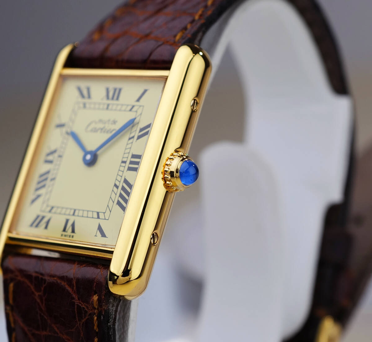 Cartier Must Tank Roman Ivory Index LM