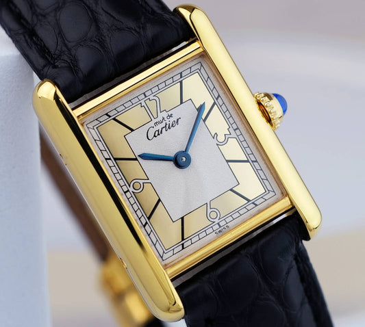 Cartier Must Tank Gold Frame Arabia Index SM