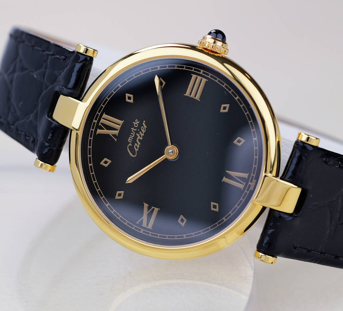Cartier Must Vendome Black Roman Index SM