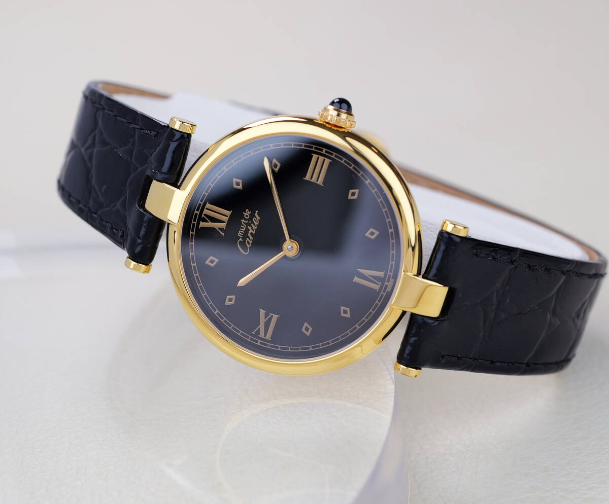 Cartier Must Vendome Black Roman Index SM