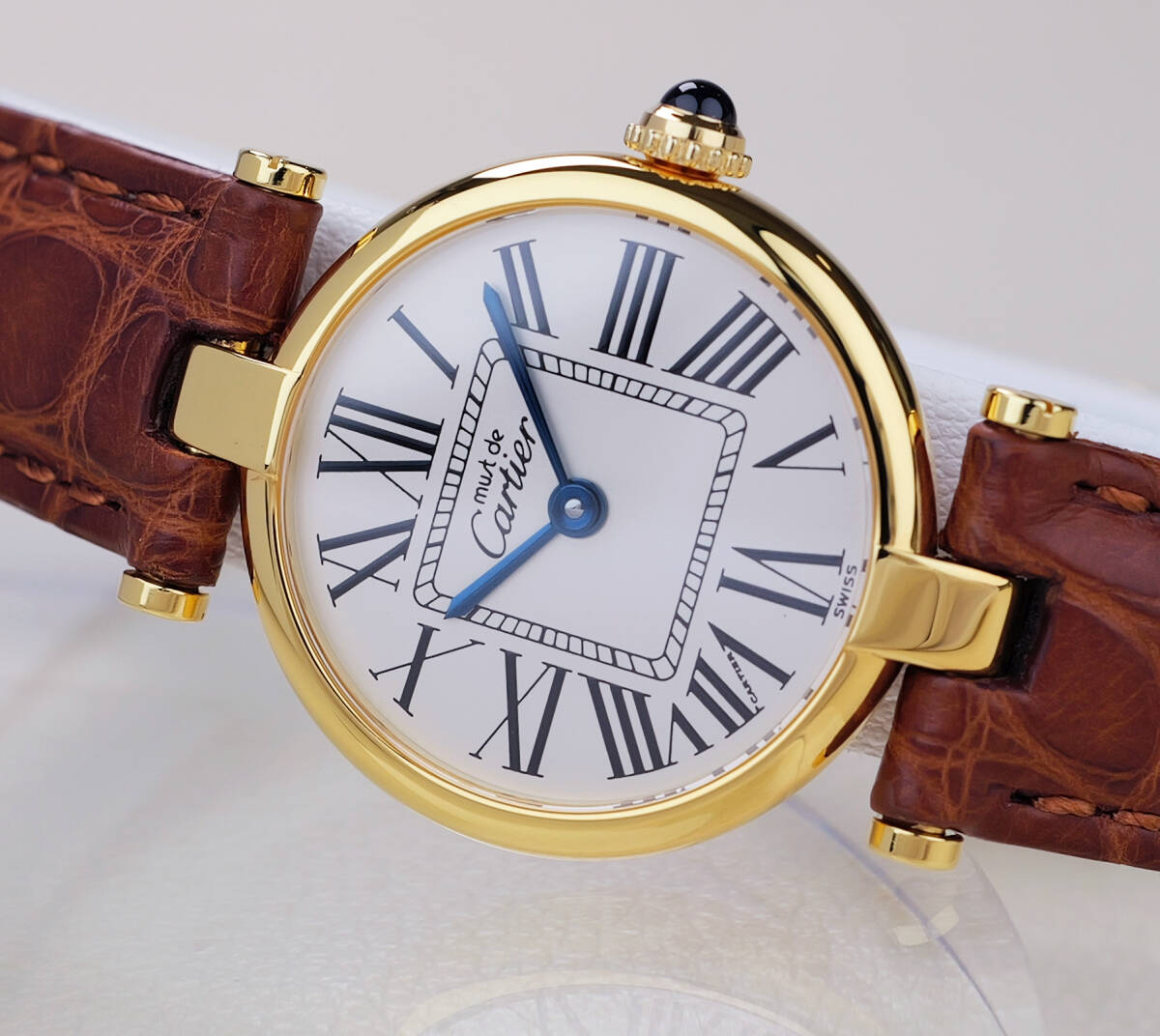 Cartier Must Vendome Louis Cartier Opaline Dial Roman Index SM