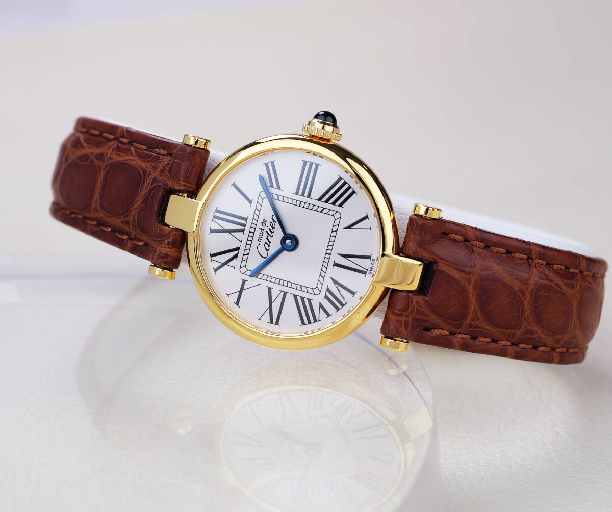 Cartier Must Vendome Louis Cartier Opaline Dial Roman Index SM