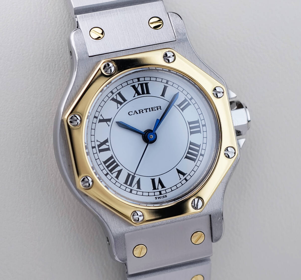 Cartier Santos Octagon Combi Roman Index mit Gold/Stahl-Armband