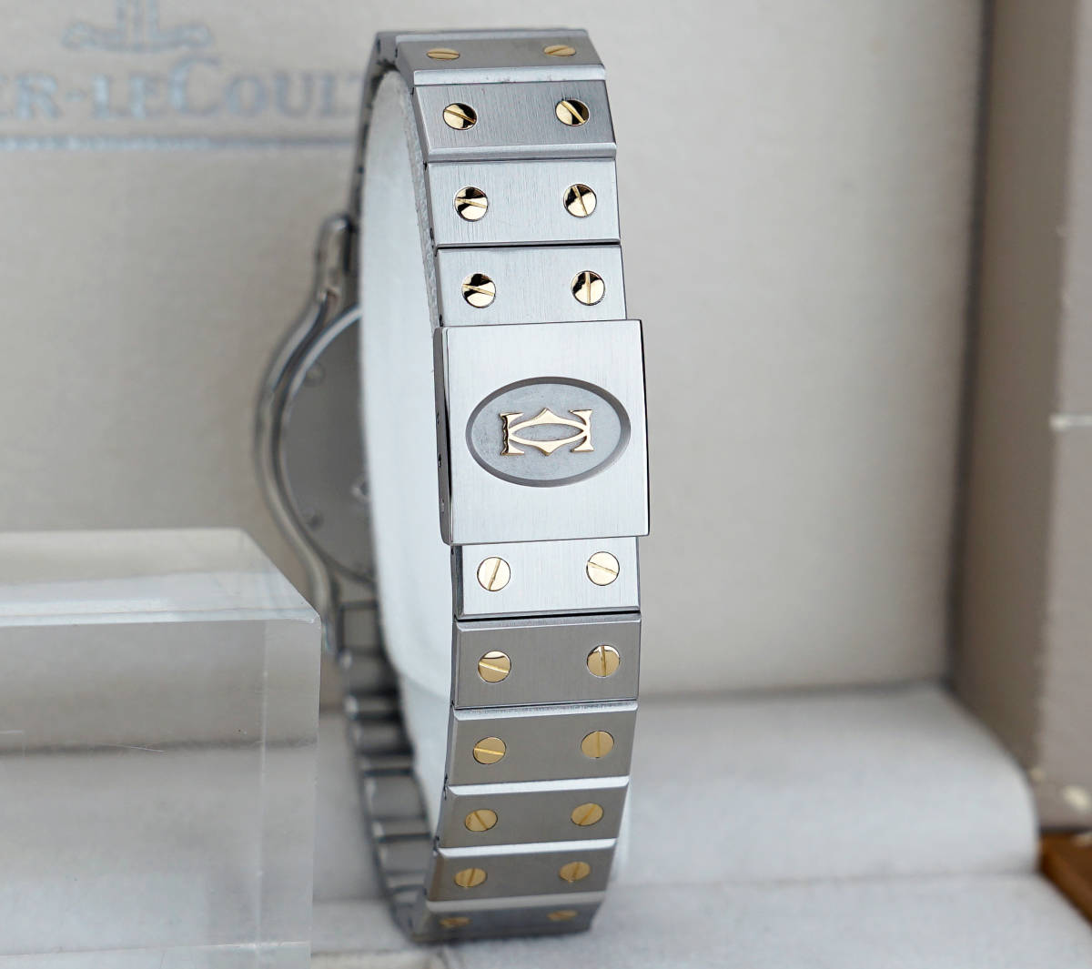 Cartier Santos Octagon Combi Roman Index SM, Quarz, Original Gold/Stahl-Armband, Foto 2 von 7