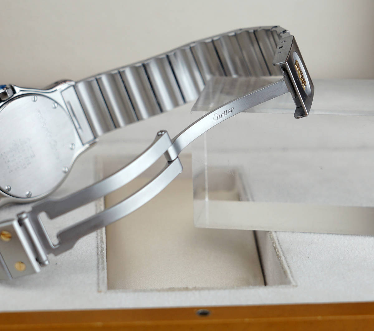 Cartier Santos Octagon Combi Roman Index SM, Quarz, Original Gold/Stahl-Armband, Foto 3 von 7