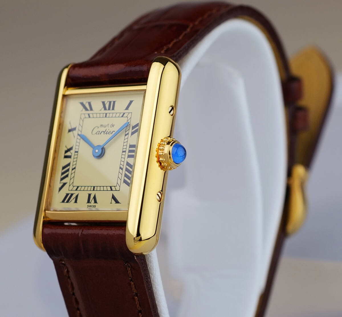 Cartier Must Tank Ivory Roman Index SM