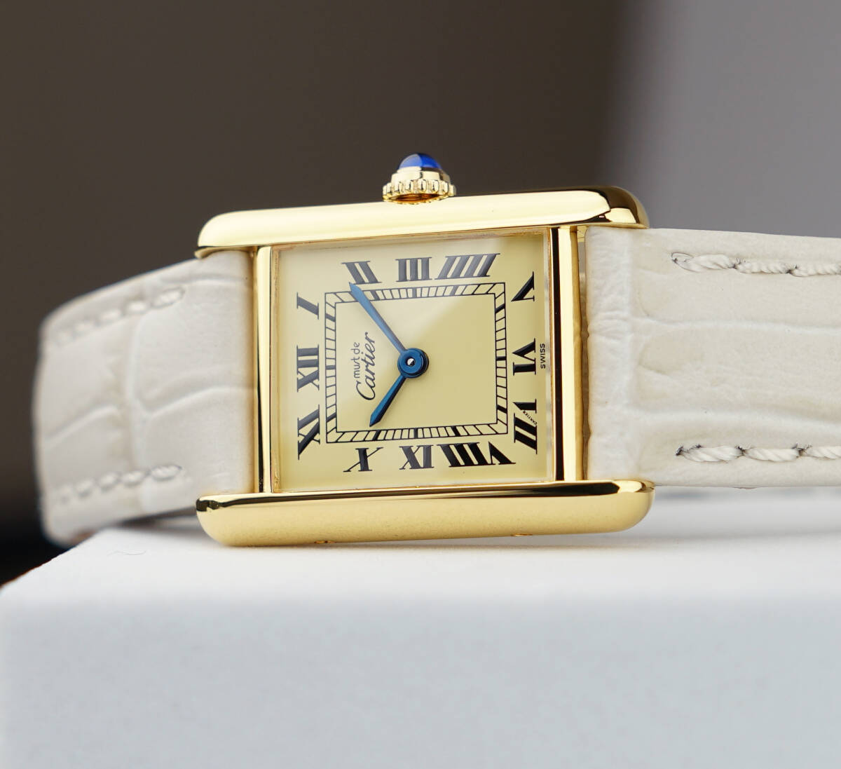 Cartier Must Tank Roman Ivory Index LM