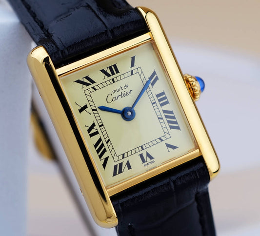 Cartier Must Tank Roman Ivory Index SM