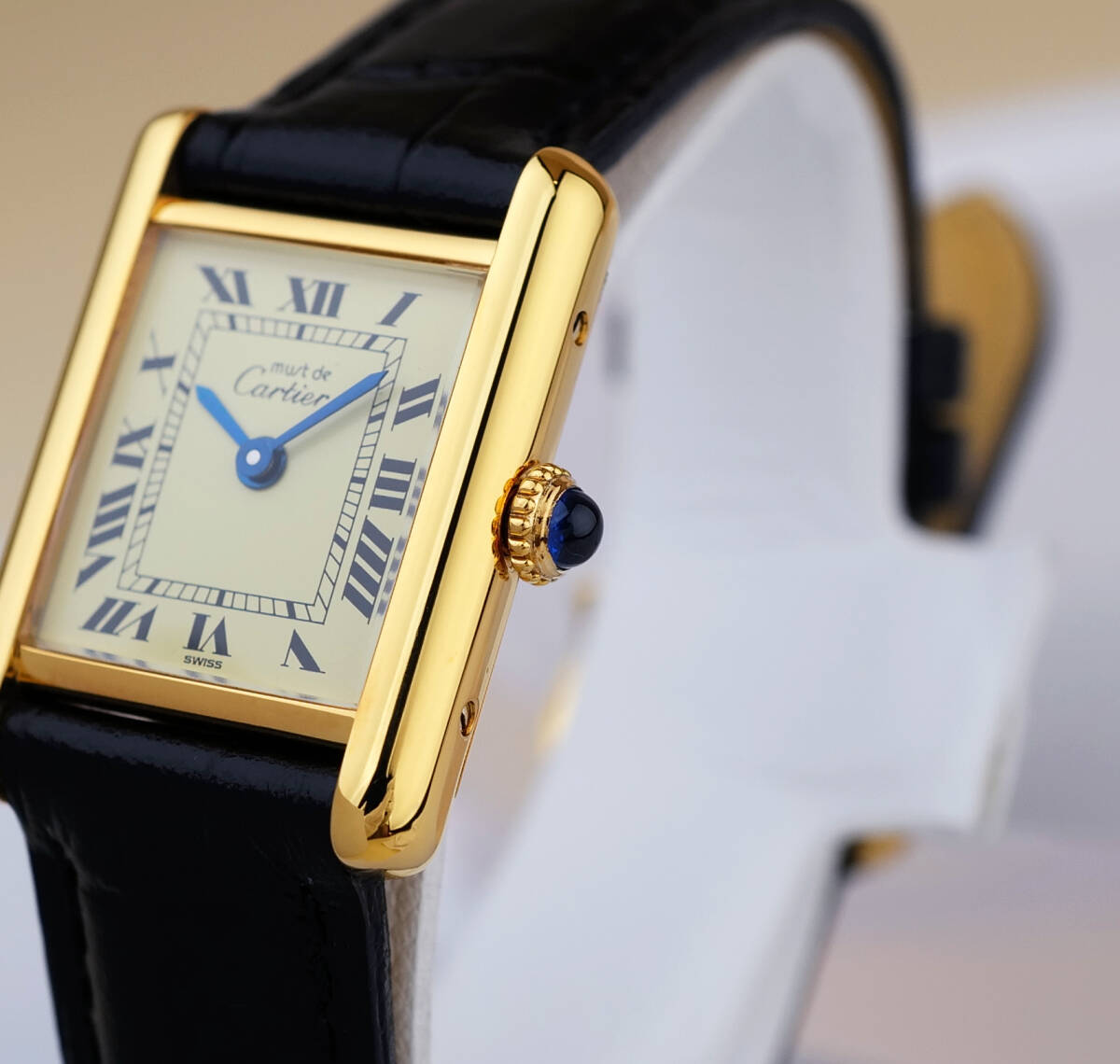 Cartier Must Tank Roman Ivory Index SM