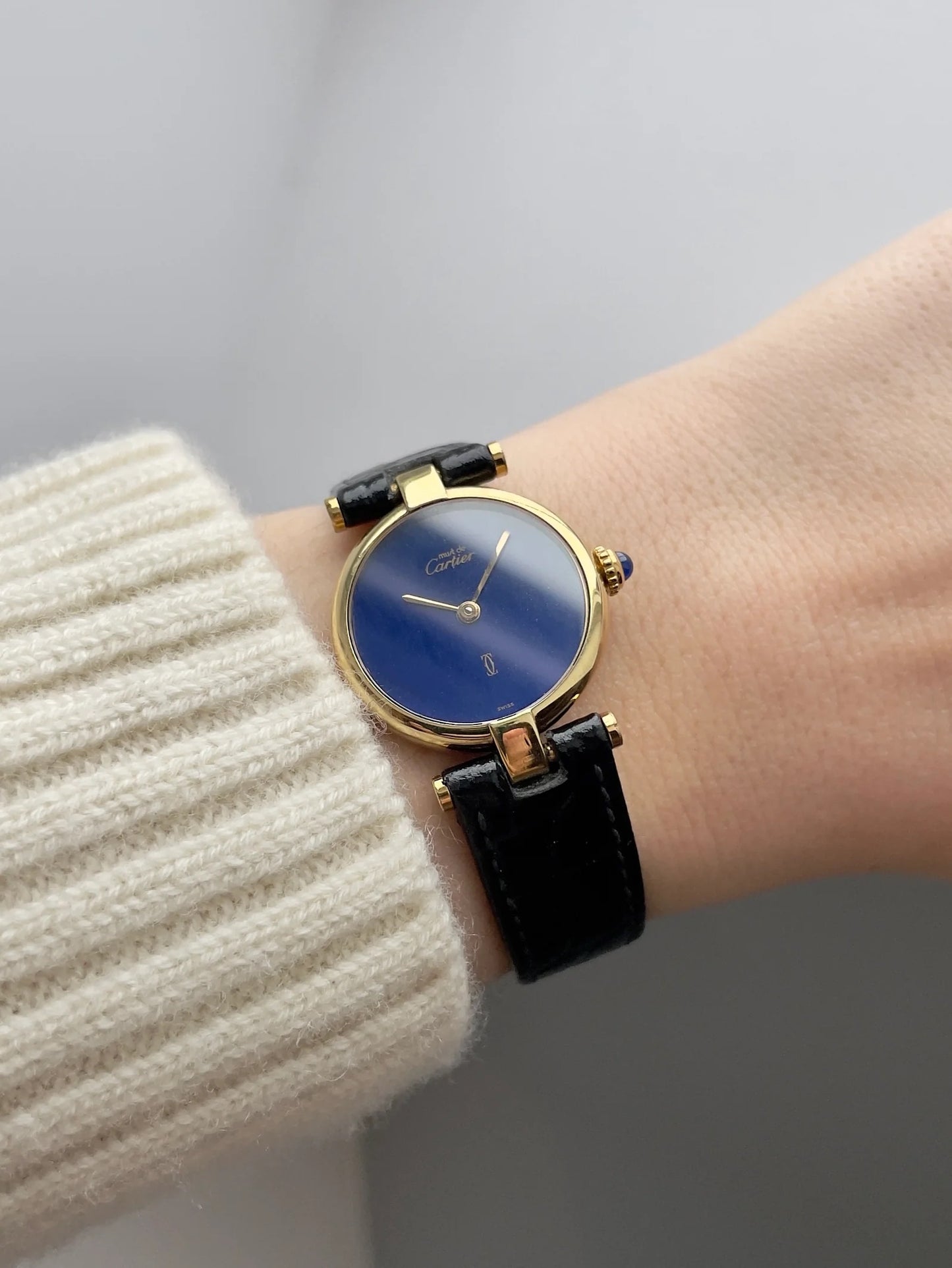 Cartier Must Vendome Blue Lapis Dial SM