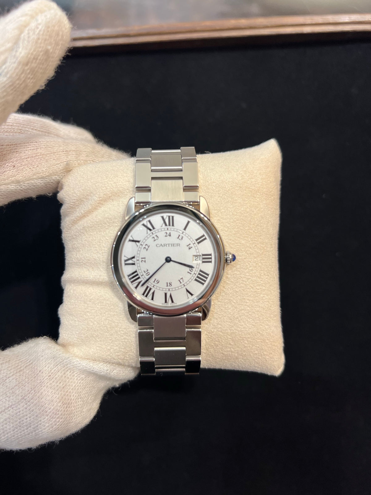 Ronde Solo de Cartier Stahl, Quarz, Stahlband, Foto 1 von 6