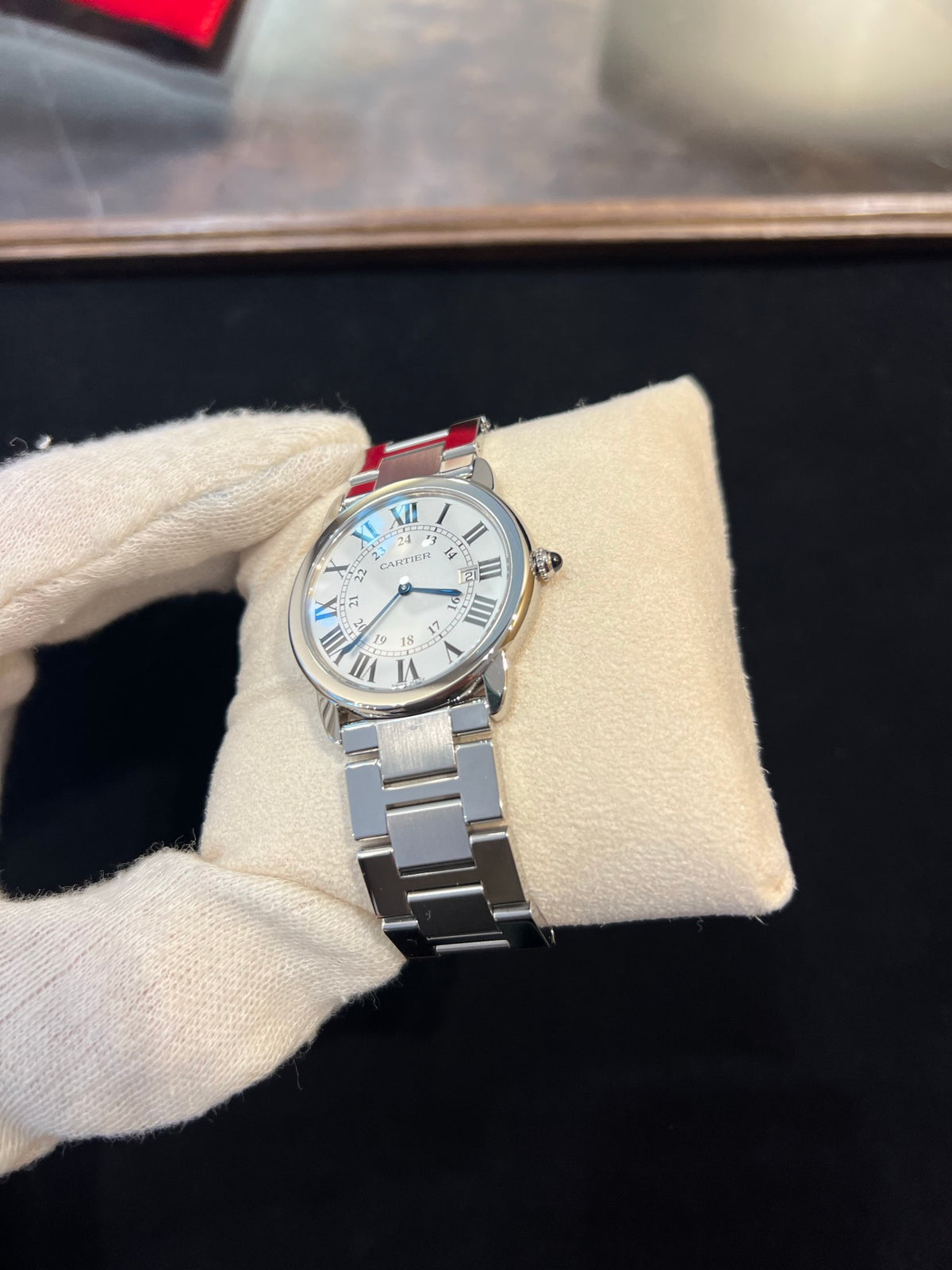 Ronde Solo de Cartier Stahl, Quarz, Stahlband, Foto 3 von 6