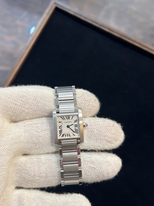 Cartier Tank Française Stahl SM, Quarz, Stahlband, Foto 1 von 5