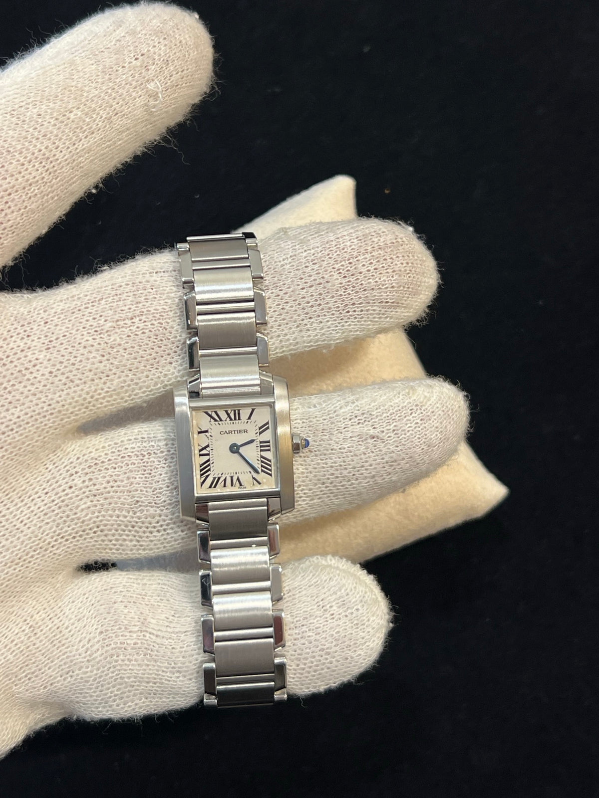 Cartier Tank Française Stahl SM, Quarz, Stahlband, Foto 2 von 5